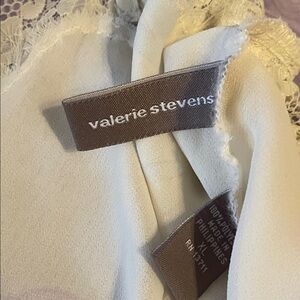 Valerie Stevens Cream Lace-Trim Slip Top